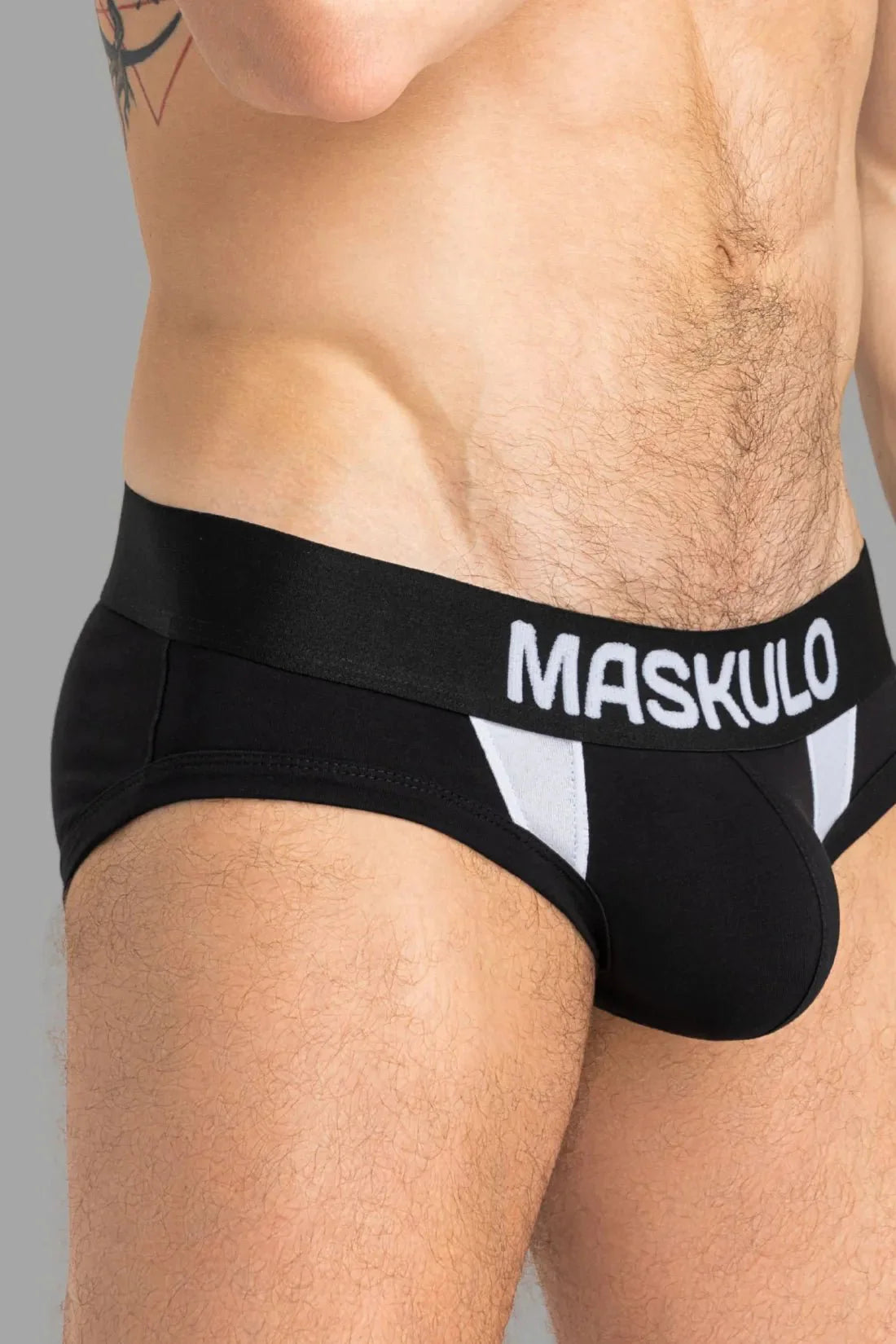 CAPTAIN - A Briefs with O - Inside - POUCH. Black and White - Maskulo - MBR143 - Y3 - Maskulo Global (EU) Store