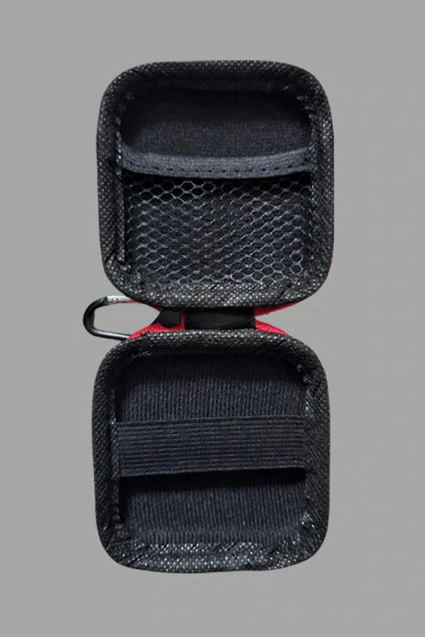 Jax Wanderlust. Mini Zip - Case with Carabiner. Black + Red - Maskulo - MCS103 - YX - Maskulo Global (EU) Store