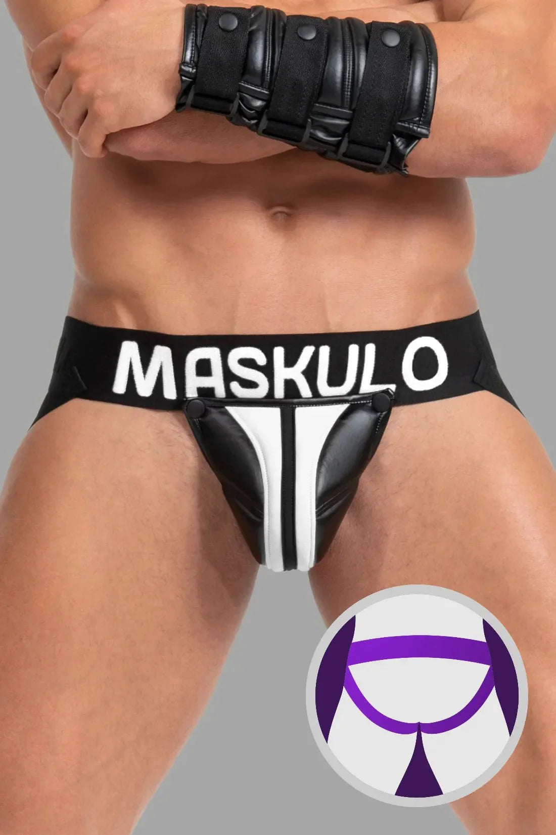 Jock 'Big Bulge'. Black and White - Maskulo - MJS145 - Y5 - Maskulo Global (EU) Store