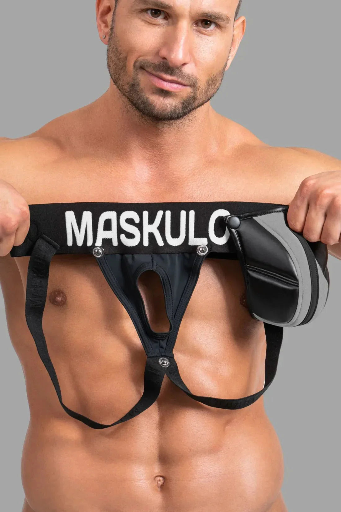 Jock 'Big Bulge'. Black and Grey Reflective Light - Maskulo - MJS147 - Y4 - Maskulo Global (EU) Store