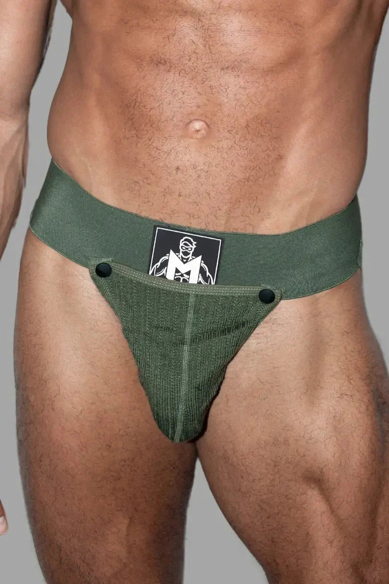 Gary Cyclone. Jockstrap with Removable Pouch. Army Green - Maskulo - MJS200 - Y1 - Maskulo Global (EU) Store