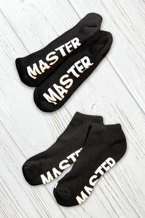 "MASTER" Ankle Socks. Black + White - Maskulo - MSC111 - YX - Maskulo Global (EU) Store