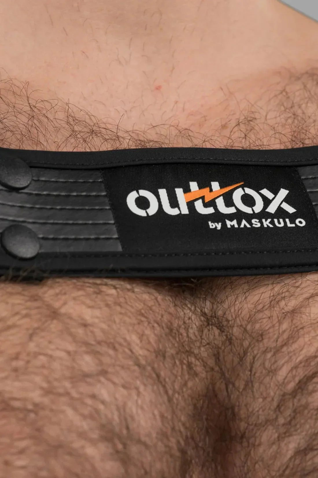 Outtox by Maskulo. Bulldog Harness with Snaps. Black - XHR119 - Y1 - Maskulo US NY FL