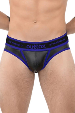 Outtox by Maskulo. Open Rear Briefs with Snap Codpiece. Blue - XBR114 - Y1 - Maskulo US NY FL