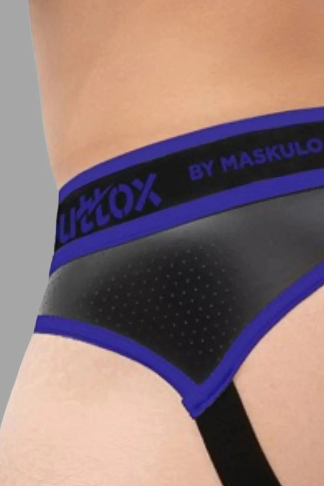Outtox by Maskulo. Open Rear Briefs with Snap Codpiece. Blue - XBR114 - Y1 - Maskulo US NY FL