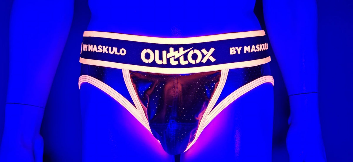 Outtox by Maskulo. Open Rear Shorts with Snap Codpiece. Orange - XSH118 - Y1 - Maskulo US NY FL