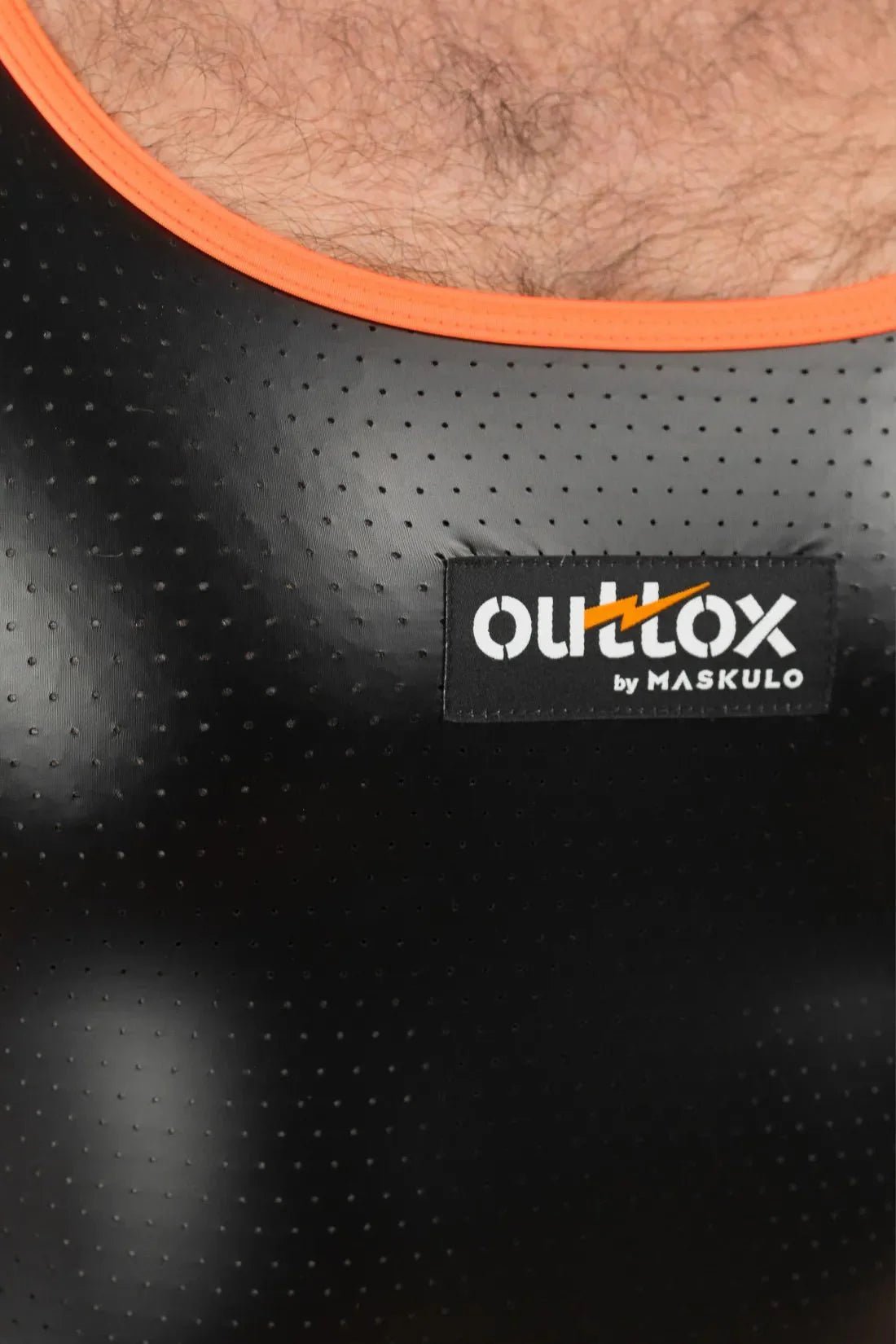 Outtox by Maskulo. Tank top. Black and Orange - XTP103 - Y1 - Maskulo US NY FL