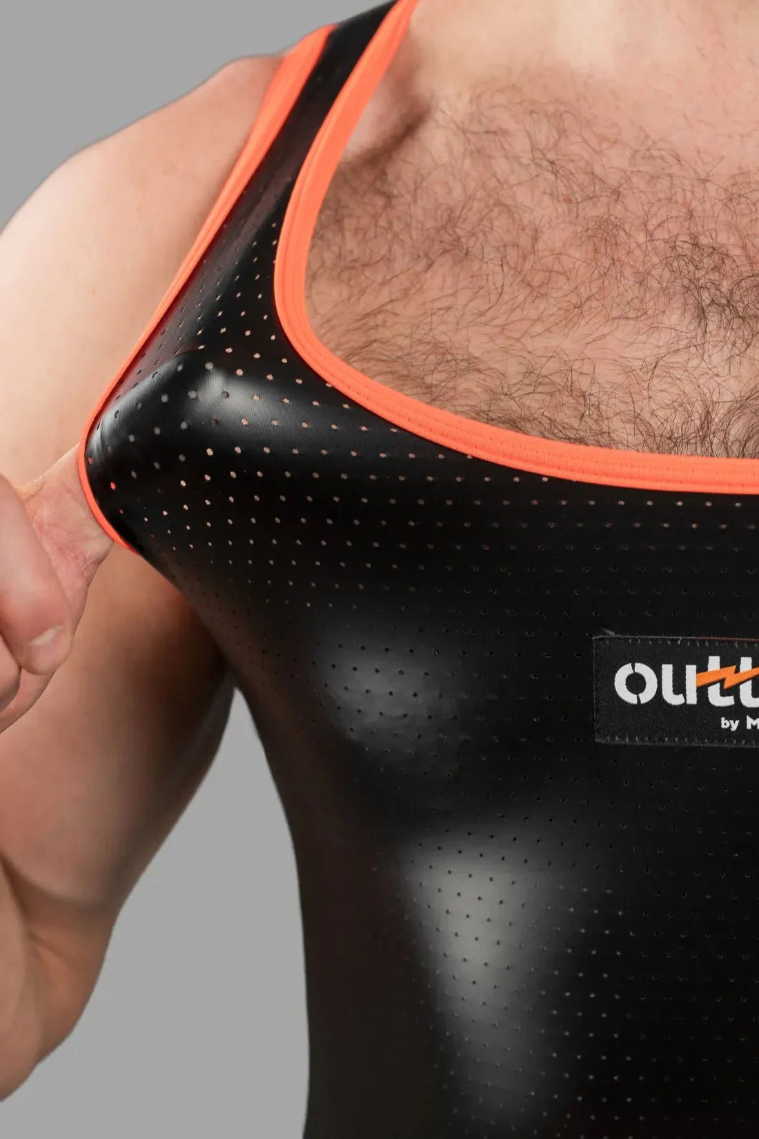 Outtox by Maskulo. Tank top. Black and Orange - XTP103 - Y1 - Maskulo US NY FL