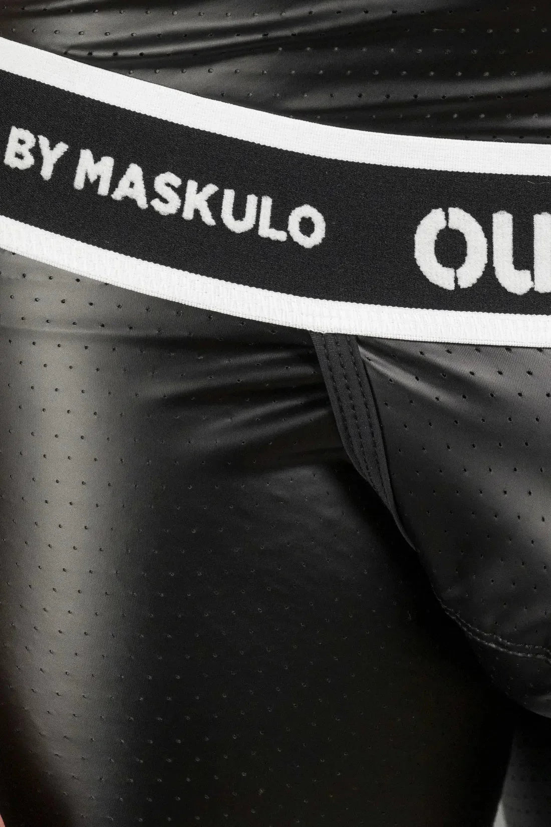 Outtox by Maskulo. Wrapped Rear Shorts with Snap Codpiece. Black - XSH117 - Y1 - Maskulo US NY FL