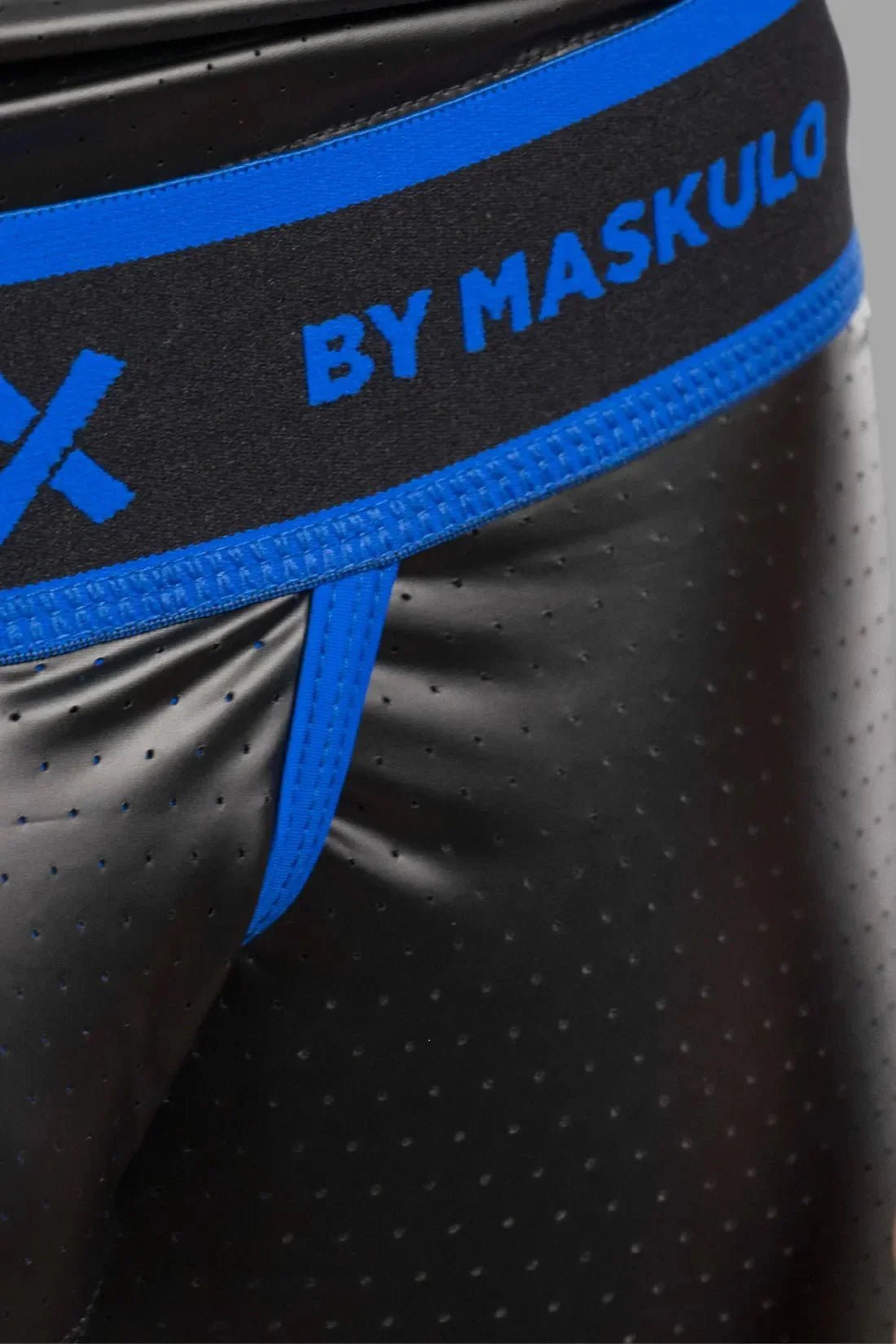 Outtox by Maskulo. Wrapped Rear Shorts with Snap Codpiece. Blue - XSH114 - Y2 - Maskulo US NY FL