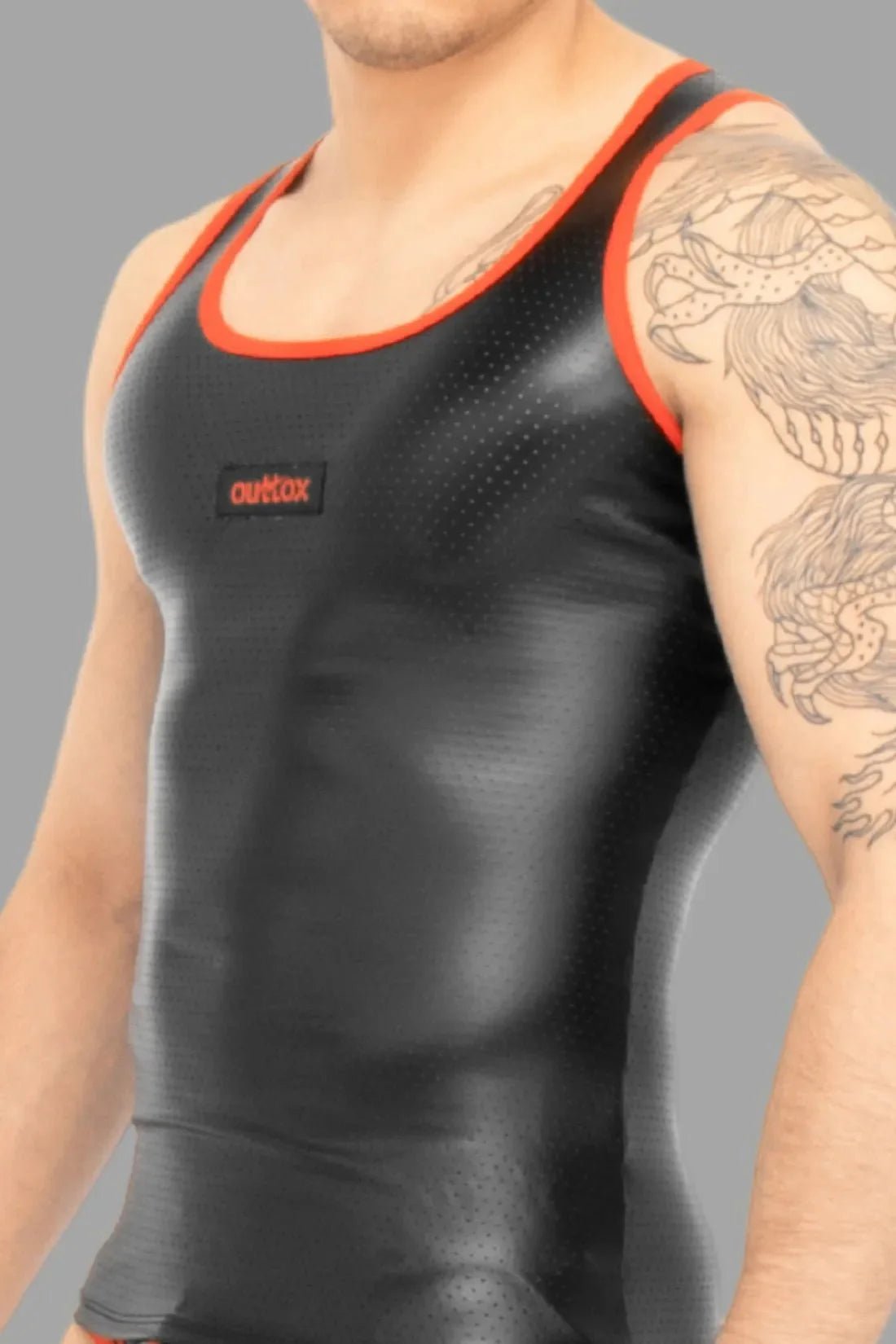 Outtox. Tank top. Black and Red - XTP101 - Y1 - Maskulo US NY FL