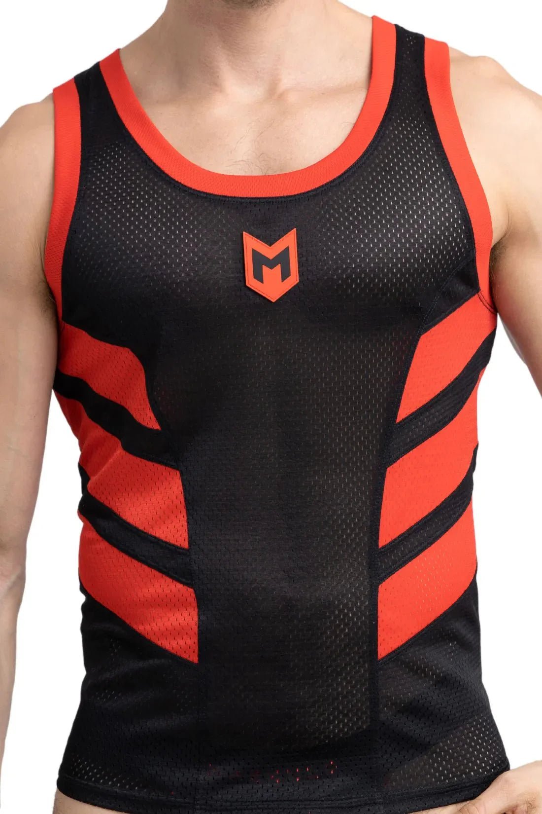 Skulla. Mesh Tank Top. Black and Red - MTP102 - Y4 - Maskulo US NY FL