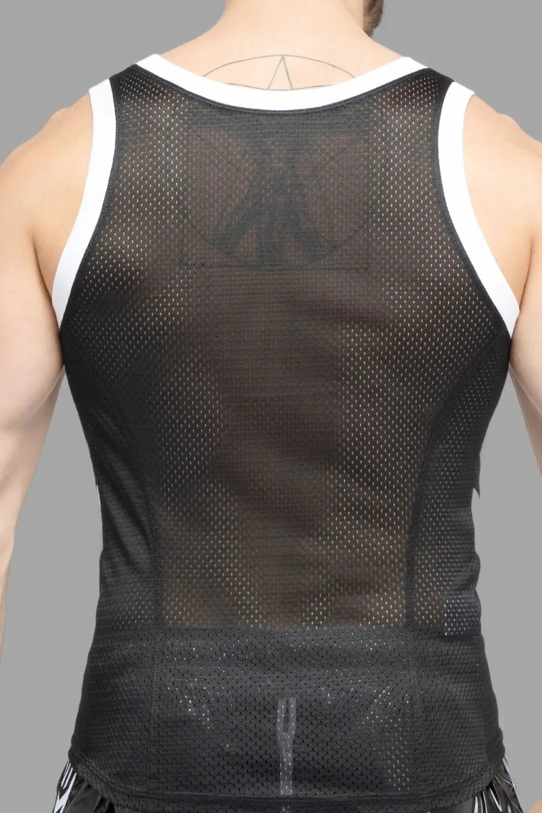 Skulla. Mesh Tank Top. Black and White - MTP103 - Y4 - Maskulo US NY FL