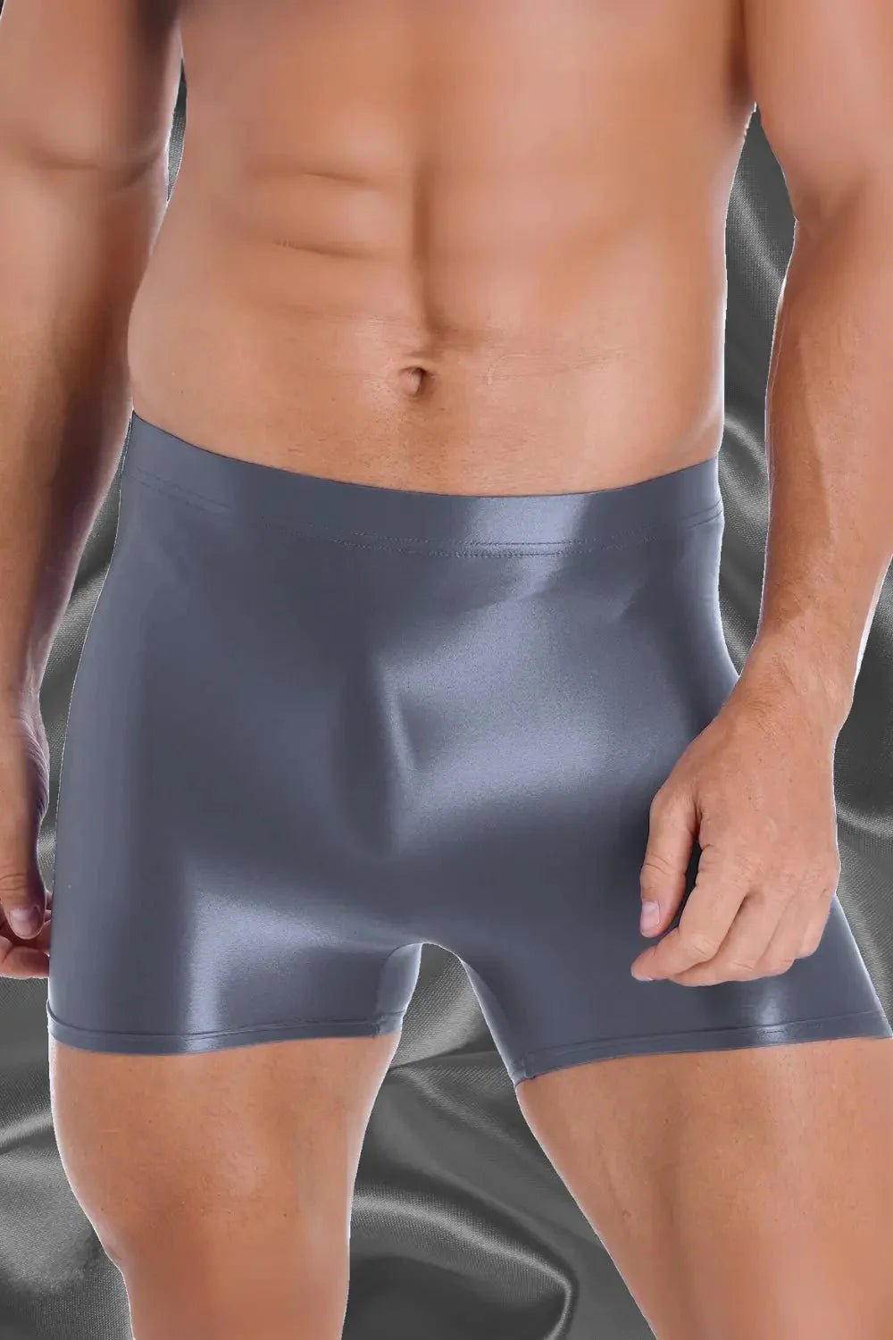 Wayne Ironsilk Tight Silky Shorts. Grey - MSH233 - Y1 - Maskulo US NY FL