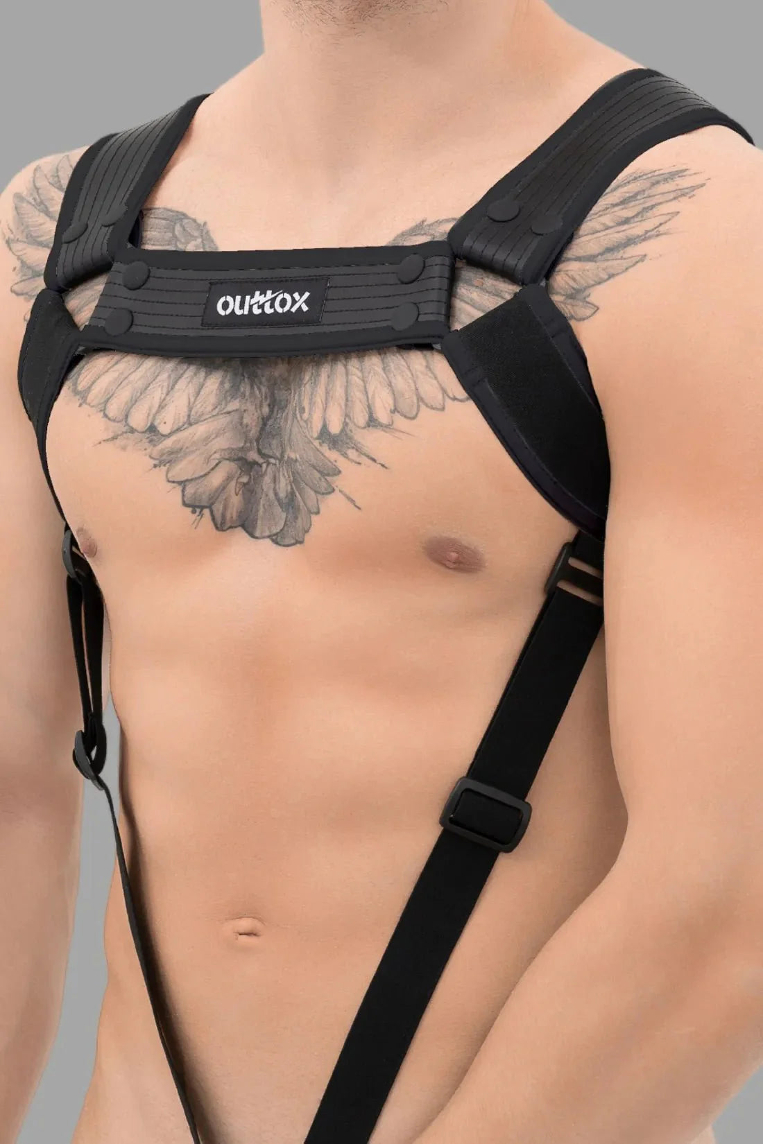 Outtox. Body Harness with Snaps. Black - Outtox - XHR118 - Y5 - Maskulo Global (EU) Store