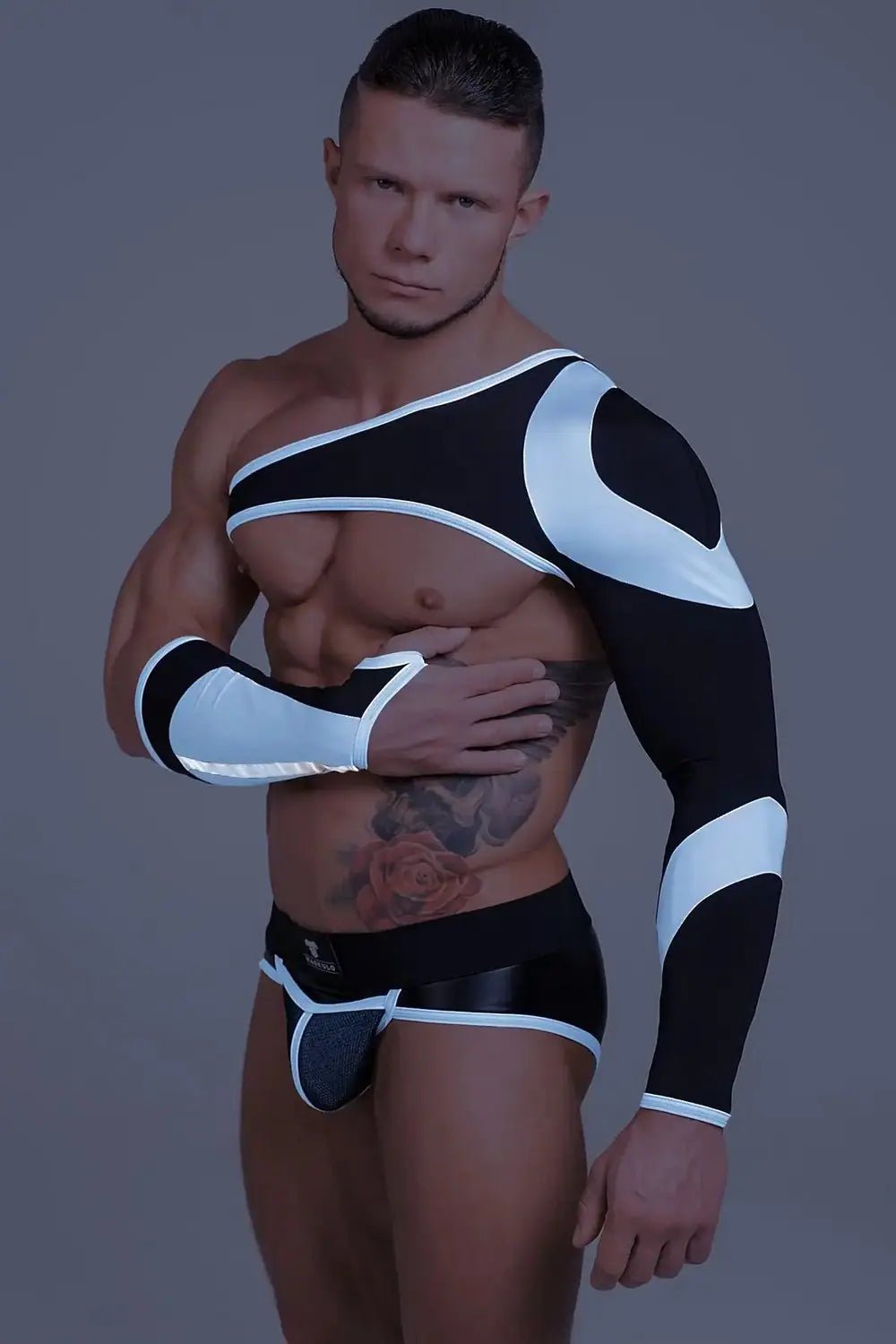 Youngero. Asymmetrical Long Sleeve. White Neon - MTP152-Y1 - Maskulo US NY FL