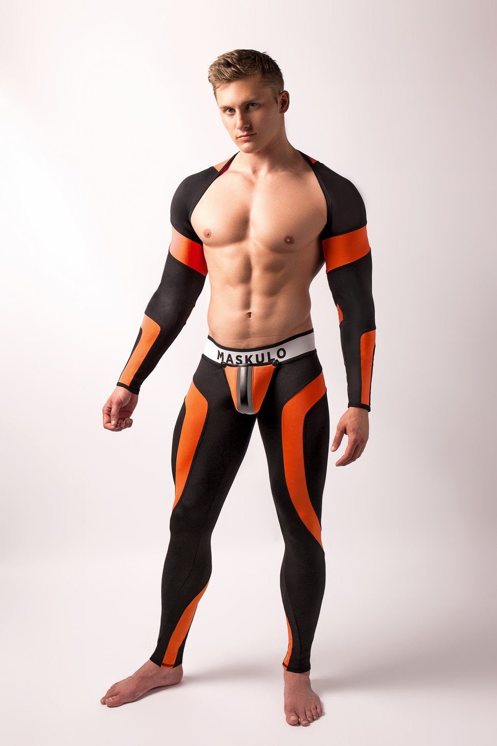 Youngero. Crop Top. Long Sleeves. Orange Neon - MTP154-Y1 - Maskulo US NY FL