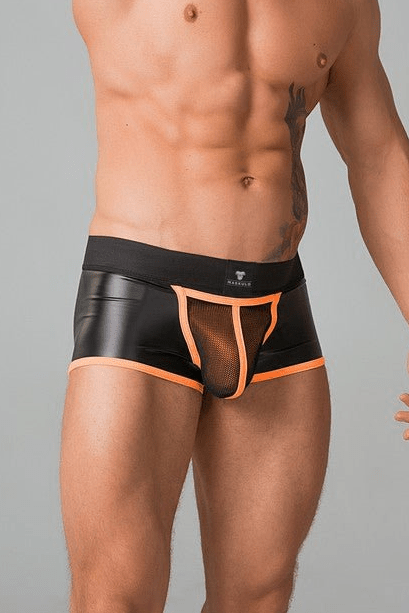 Youngero Open Rear Trunk Shorts. Orange Neon - MTR116-Y1 - Maskulo US NY FL