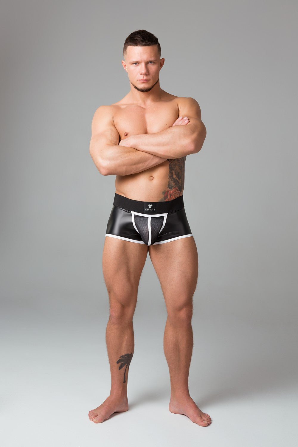 Youngero. Trunks. Mesh Codpiece. Regular Rear. White Neon - MTR127-Y1 - Maskulo US NY FL