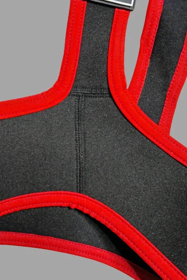 Zale Aquatorr Neoprene Chest Harness. Black + Red - MHR189 - Y2 - Maskulo US NY FL